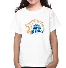 Load image into Gallery viewer, IPL CSK Chennai SuperKings Half Sleeves T-Shirt For Girls -KidsFashionVilla
