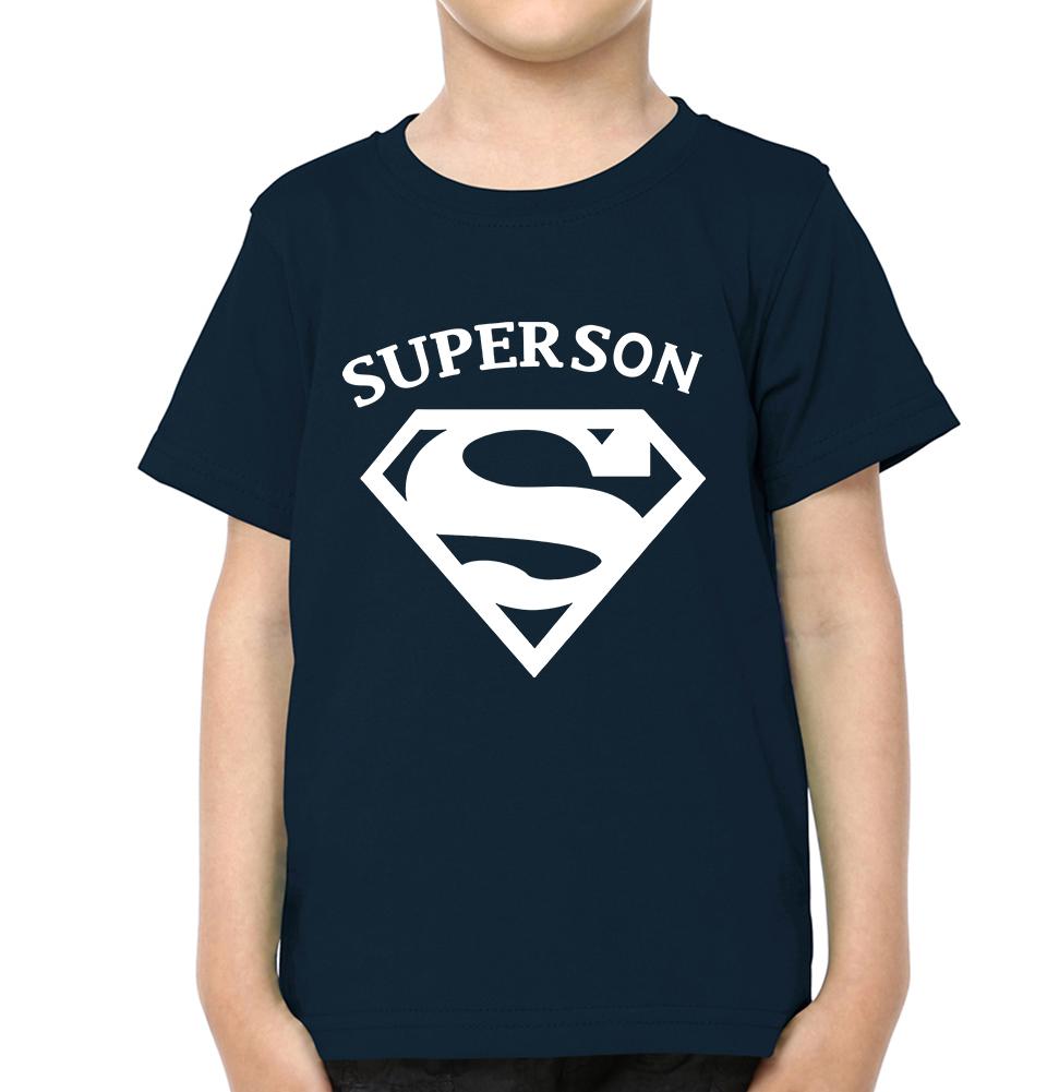 Super Dad/Son , Matching Marvel Black Tees For Dad And Son