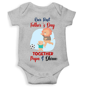 Custom Name Our First Father Day Rompers for Baby Boy- KidsFashionVilla