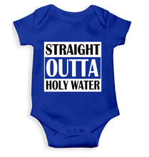 Load image into Gallery viewer, Holy Water Baptism Christening Day Rompers for Baby Boy- KidsFashionVilla
