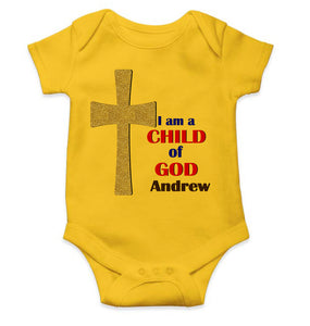 Custom Name Child Of God Baptism Christening Day Rompers for Baby Boy- KidsFashionVilla