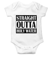 Load image into Gallery viewer, Holy Water Baptism Christening Day Rompers for Baby Boy- KidsFashionVilla
