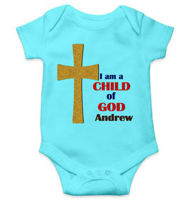 Custom Name Child Of God Baptism Christening Day Rompers for Baby Boy- KidsFashionVilla