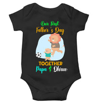 Load image into Gallery viewer, Custom Name Our First Father Day Rompers for Baby Boy- KidsFashionVilla
