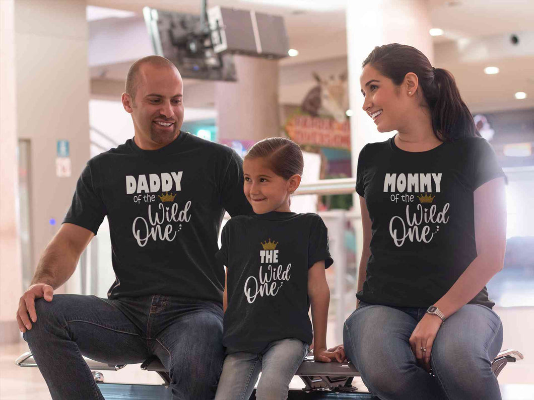 The Wild One First Birthday Family Half Sleeves T-Shirts-KidsFashionVilla