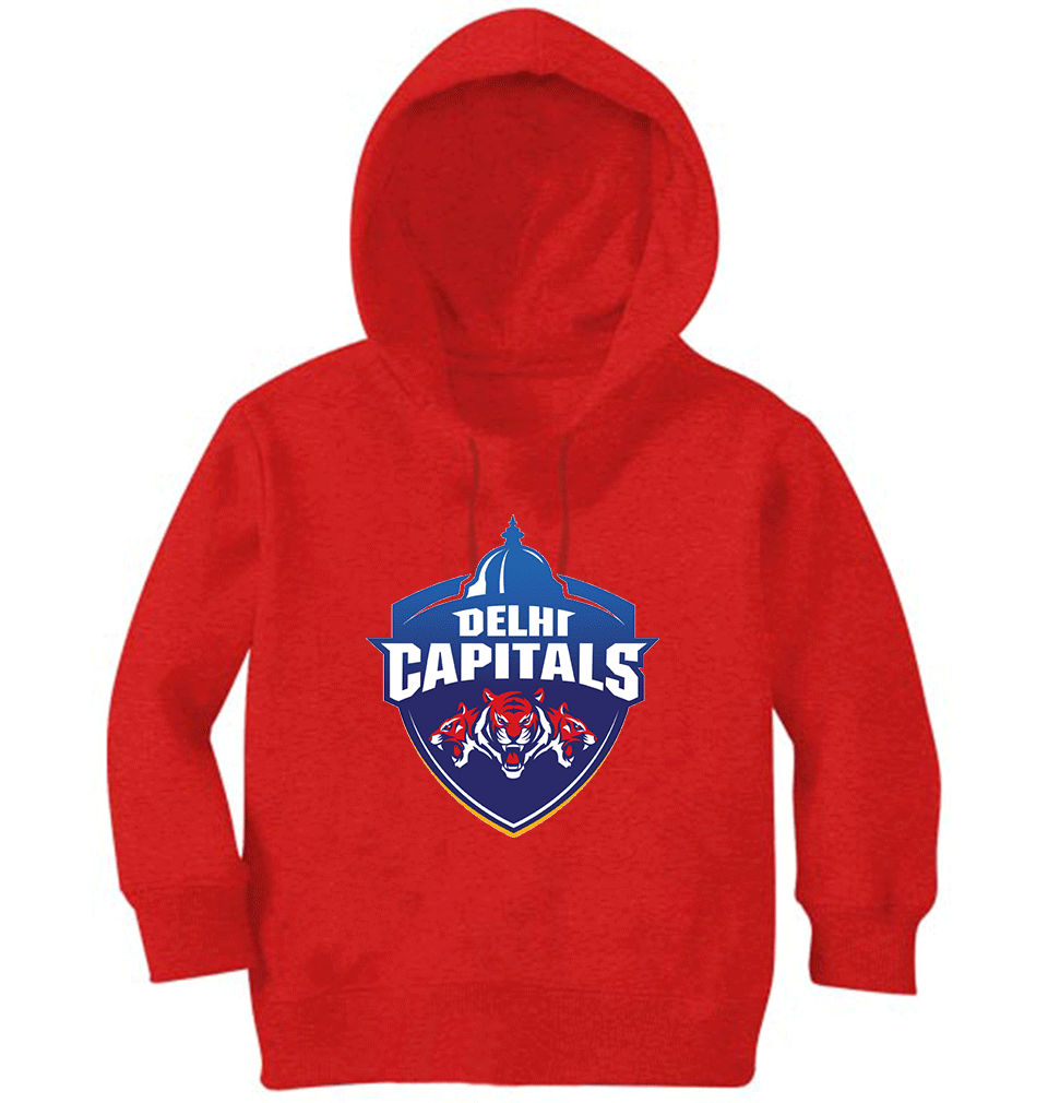 IPL DC  Delhi Capitals Boy Hoodies-KidsFashionVilla