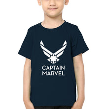 Load image into Gallery viewer, Captain Marvel Logo Half Sleeves T-Shirt for Boy-KidsFashionVilla
