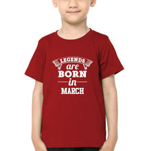 Load image into Gallery viewer, Legends are Born in March Half Sleeves T-Shirt for Boy-KidsFashionVilla

