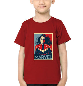 Captain Marvel Superhero Half Sleeves T-Shirt for Boy-KidsFashionVilla