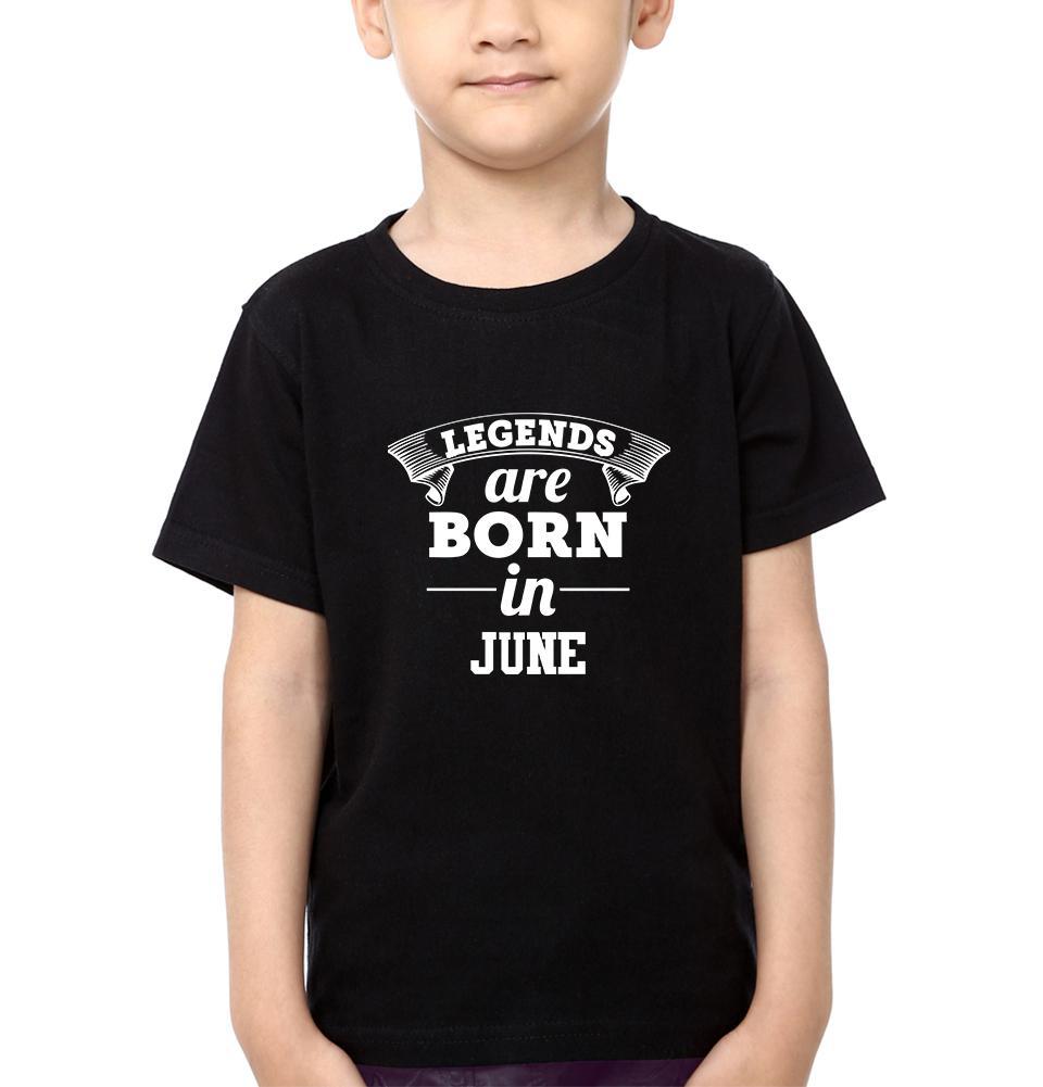 Legends are Born in June Half Sleeves T-Shirt for Boy-KidsFashionVilla