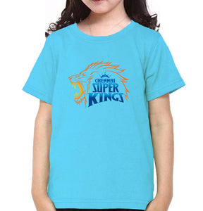 IPL CSK Chennai SuperKings Half Sleeves T-Shirt For Girls -KidsFashionVilla