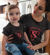 Super Mom Super Kid Mother and Daughter Matching T-Shirt- KidsFashionVilla