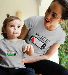 Mommy & Any Name Mother and Daughter Matching T-Shirt- KidsFashionVilla