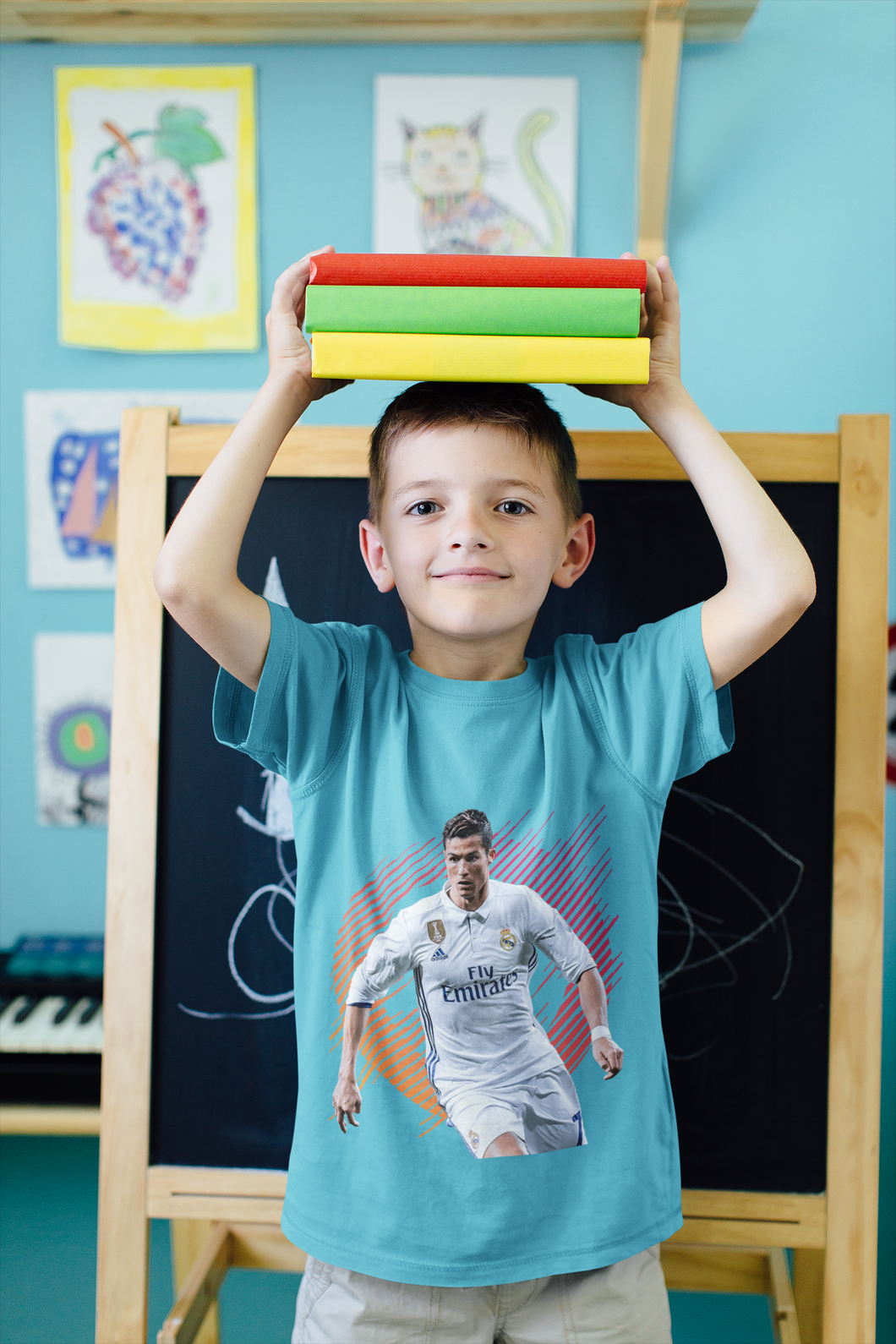 Ronaldo Half Sleeves T-Shirt for Boy-KidsFashionVilla