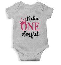 Load image into Gallery viewer, Custom Name First Birthday Rompers for Baby Girl- KidsFashionVilla
