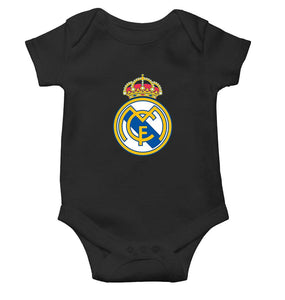 Real Madrid Black Rompers for Baby Boy - KidsFashionVilla