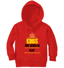 Load image into Gallery viewer, Kings Are Born In May Boy Hoodies-KidsFashionVilla
