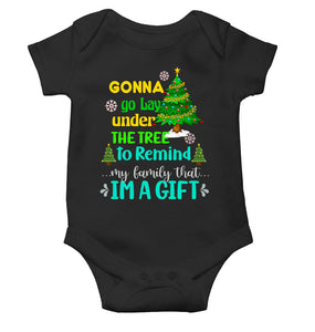 Gift Under Christmas Tree Rompers for Baby Girl- KidsFashionVilla