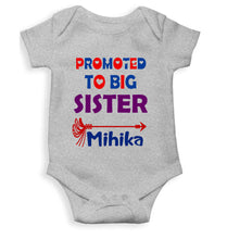 Load image into Gallery viewer, Custom Name Promoted To Big Sister Rakhi Rompers for Baby Girl- KidsFashionVilla
