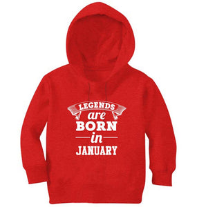 Legends are Born in January Girl Hoodies-KidsFashionVilla