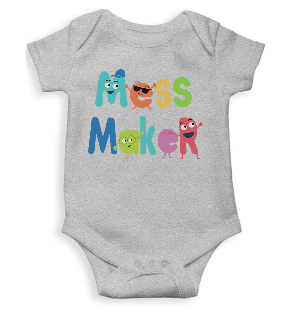 Mess Maker Cartoon Rompers for Baby Boy- KidsFashionVilla