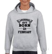 Load image into Gallery viewer, Legends are Born in February Boy Hoodies-KidsFashionVilla
