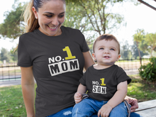 Load image into Gallery viewer, No 1 Son Mother And Son Black Matching T-Shirt- KidsFashionVilla
