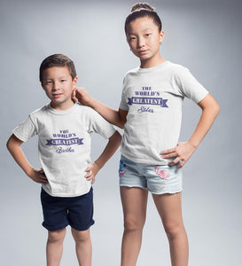 Greatest Brother Greatest Sister Brother-Sister Kid Half Sleeves T-Shirts -KidsFashionVilla