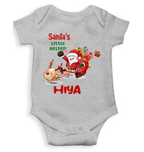 Load image into Gallery viewer, Customized Name Santas Little Helper Christmas Rompers for Baby Girl- KidsFashionVilla
