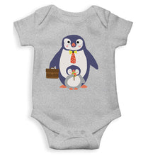 Load image into Gallery viewer, Papa And Baby Penguin Cartoon Rompers for Baby Girl- KidsFashionVilla
