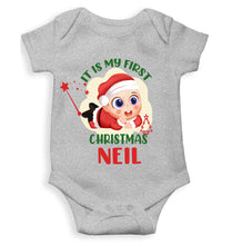 Load image into Gallery viewer, Customized Name It Is My First Christmas Rompers for Baby Boy- KidsFashionVilla
