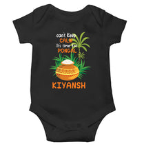 Load image into Gallery viewer, Custom Name Time For Pongal Makar Sankranti Rompers for Baby Boy- KidsFashionVilla
