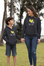 Load image into Gallery viewer, I Love My Mom Mother And Son Black Matching Hoodies- KidsFashionVilla
