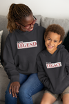 The Legend Mother And Son Black Matching Hoodies- KidsFashionVilla