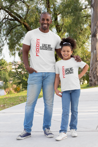 Cool Like My Dad Father and Daughter White Matching T-Shirt- KidsFashionVilla