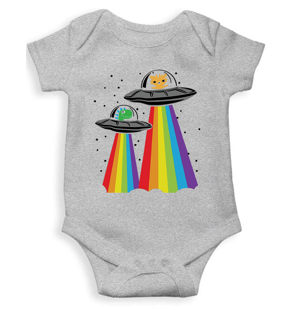 Rainbow Spaceship Cartoon Rompers for Baby Boy- KidsFashionVilla