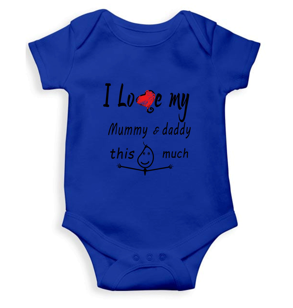 I Love My Mummy Daddy Rompers for Baby Boy- KidsFashionVilla