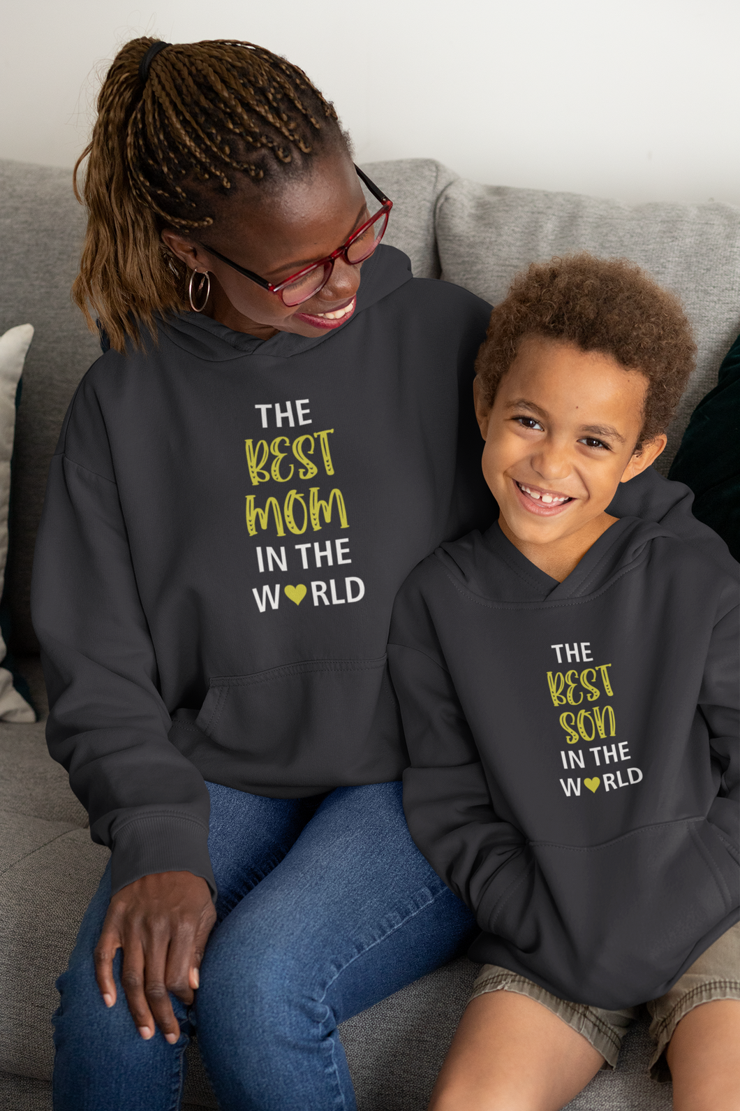 Mother and son matching hoodies outlet