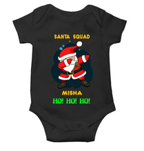 Load image into Gallery viewer, Customized Name Santa Squad Ho Ho Ho Christmas Rompers for Baby Girl- KidsFashionVilla
