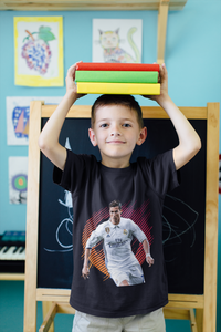 Ronaldo Half Sleeves T-Shirt for Boy-KidsFashionVilla
