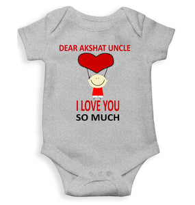 Custom Name I love My Uncle So Much Rompers for Baby Girl- KidsFashionVilla