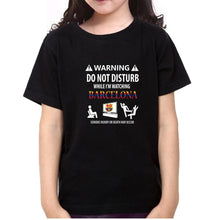 Load image into Gallery viewer, Warning FCB Half Sleeves T-Shirt For Girls -KidsFashionVilla
