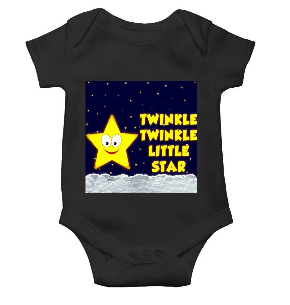 Twinkle Twinkle Little Star Poem Rompers for Baby Boy- KidsFashionVilla