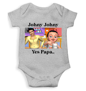 Johny Johny Yes Papa Poem Rompers for Baby Boy- KidsFashionVilla