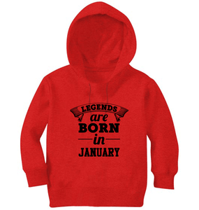 Legends are Born in January Boy Hoodies-KidsFashionVilla