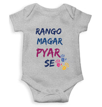 Load image into Gallery viewer, Rango Magar Pyar Se Holi Rompers for Baby Boy - KidsFashionVilla
