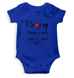 I Love My Mummy Daddy Rompers for Baby Girl- KidsFashionVilla