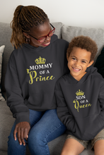 Load image into Gallery viewer, Son Of A Queen Mother And Son Black Matching Hoodies- KidsFashionVilla
