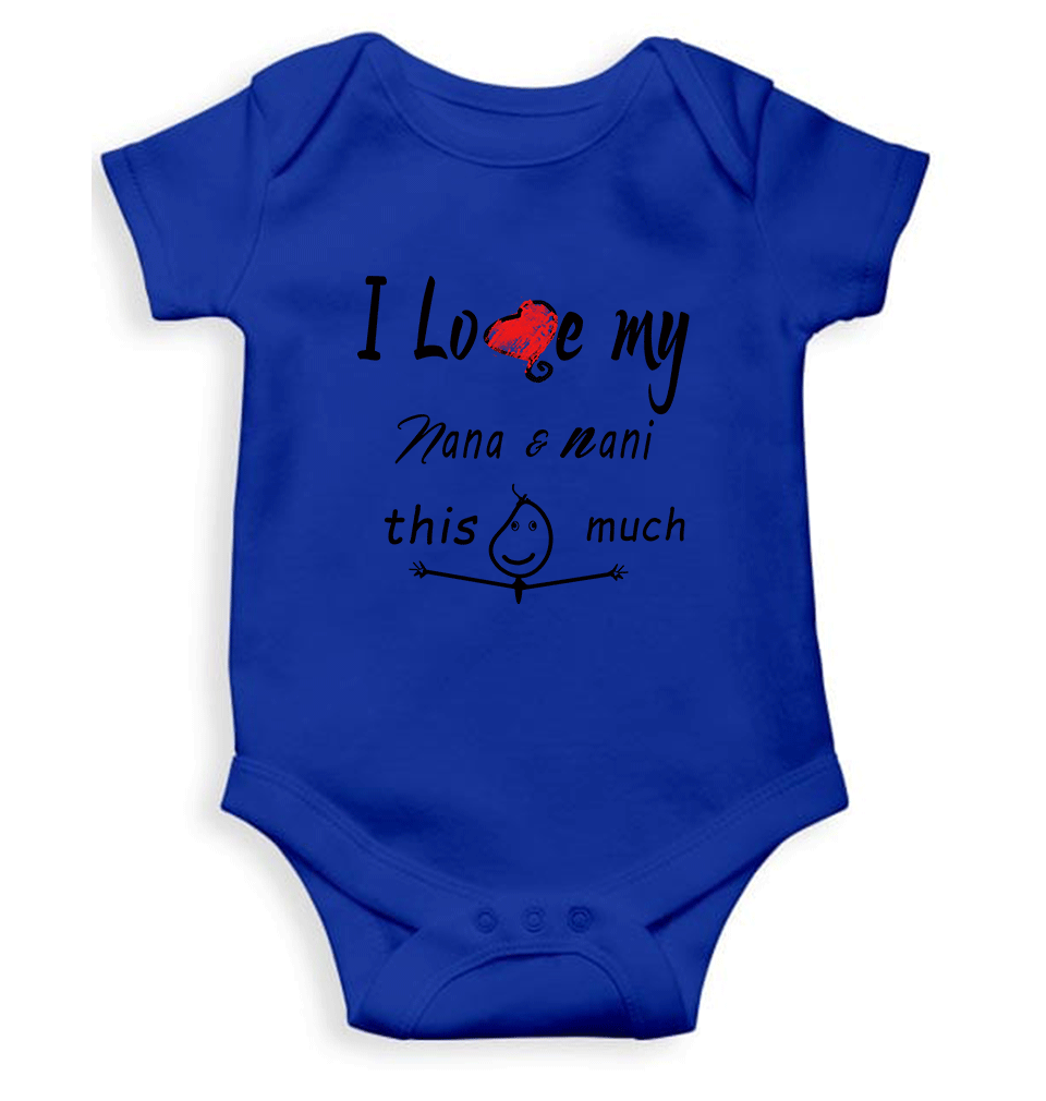 I Love My Nana Nani Rompers for Baby Boy- KidsFashionVilla