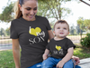 I Love My Mom Mother And Son Black Matching T-Shirt- KidsFashionVilla